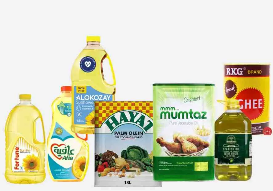 Edible oils and ghee from wholesale grocery suppliers in Ras Al Khaimah